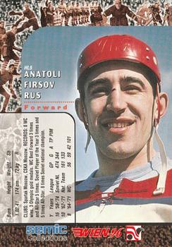 1996 Semic Collections Wien-96 - Hockey Legends #HL5 Anatoli Firsov Back