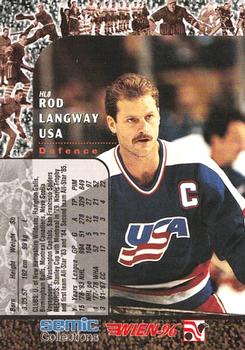 1996 Semic Collections Wien-96 - Hockey Legends #HL8 Rod Langway Back