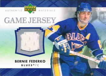 2007-08 Upper Deck - Game Jerseys #J-BF Bernie Federko Front