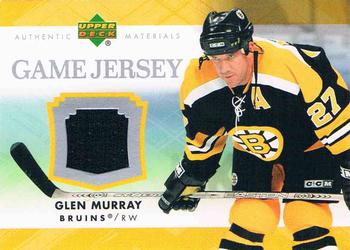 2007-08 Upper Deck - Game Jerseys #J-GM Glen Murray Front