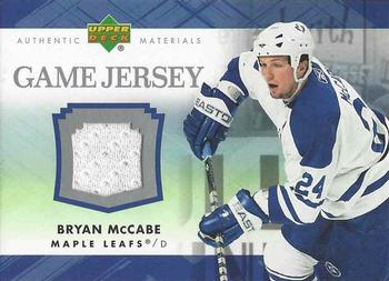 2007-08 Upper Deck - Game Jerseys #J-MC Bryan McCabe Front