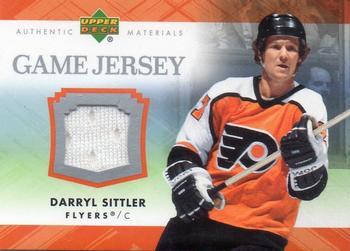 2007-08 Upper Deck - Game Jerseys #J-SI Darryl Sittler Front