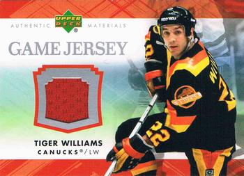 2007-08 Upper Deck - Game Jerseys #J-TW Tiger Williams Front