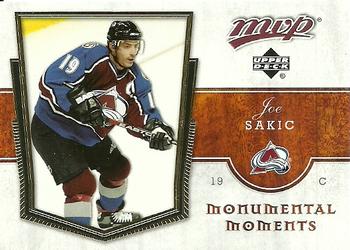 2007-08 Upper Deck MVP - Monumental Moments #MM1 Joe Sakic Front