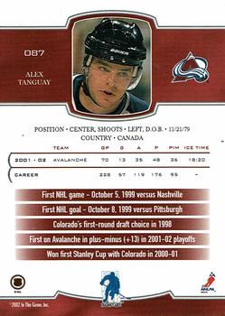 2002-03 Be a Player First Edition - Chicago 2002 23rd National #087 Alex Tanguay Back