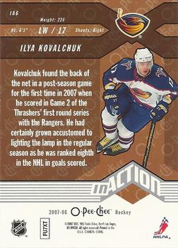 2007-08 O-Pee-Chee - In Action #IA6 Ilya Kovalchuk Back