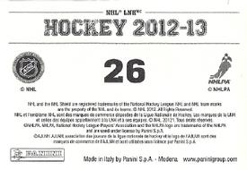 2012-13 Panini Stickers #26 NHL Heritage Classic 2/2 Back