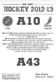 2012-13 Panini Stickers #A10 / A43 Toronto Maple Leafs Logo Back