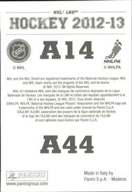 2012-13 Panini Stickers #A14 / A44 Washington Capitals Logo Back