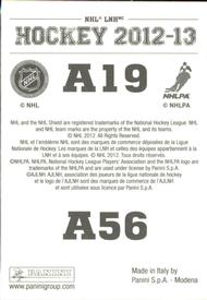 2012-13 Panini Stickers #A19 / A56 Nashville Predators Logo Back