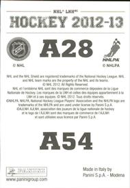 2012-13 Panini Stickers #A28 / A54 Los Angeles Kings Logo Back