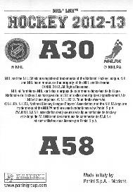 2012-13 Panini Stickers #A30 / A58 San Jose Sharks Logo Back
