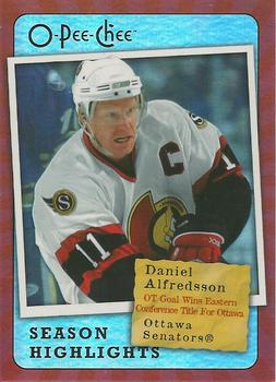 2007-08 O-Pee-Chee - Season Highlights #SH2 Daniel Alfredsson Front
