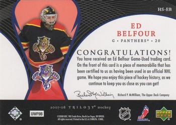 2007-08 Upper Deck Trilogy - Honorary Swatches #HS-EB Ed Belfour Back