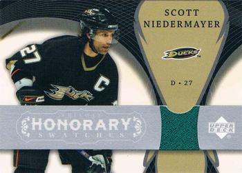 2007-08 Upper Deck Trilogy - Honorary Swatches #HS-SN Scott Niedermayer Front