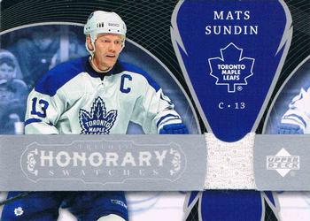 2007-08 Upper Deck Trilogy - Honorary Swatches #HS-SU Mats Sundin Front
