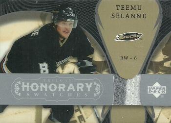 2007-08 Upper Deck Trilogy - Honorary Swatches #HS-TS Teemu Selanne Front