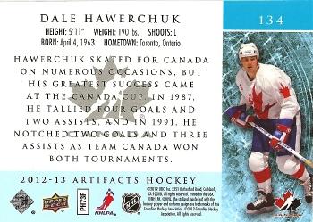 2012-13 Upper Deck Artifacts #134 Dale Hawerchuk Back