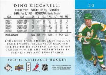 2012-13 Upper Deck Artifacts #20 Dino Ciccarelli Back