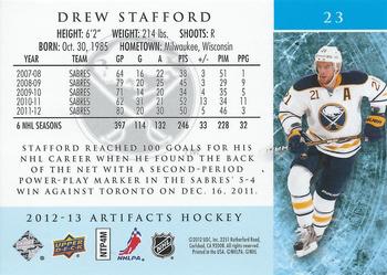 2012-13 Upper Deck Artifacts #23 Drew Stafford Back