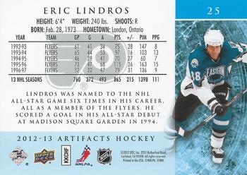 2012-13 Upper Deck Artifacts #25 Eric Lindros Back