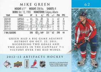 2012-13 Upper Deck Artifacts #62 Mike Green Back