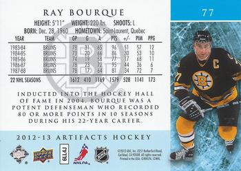 2012-13 Upper Deck Artifacts #77 Ray Bourque Back