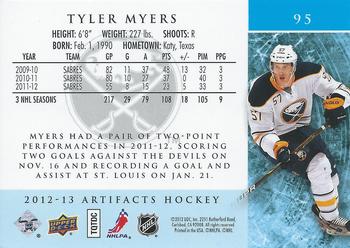 2012-13 Upper Deck Artifacts #95 Tyler Myers Back