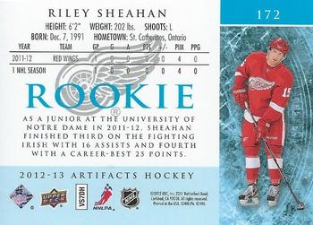 2012-13 Upper Deck Artifacts #172 Riley Sheahan Back