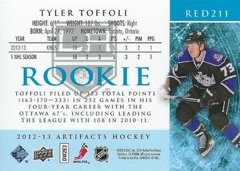 2012-13 Upper Deck Artifacts #RED211 Tyler Toffoli Back