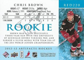 2012-13 Upper Deck Artifacts #RED220 Chris Brown Back