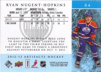 2012-13 Upper Deck Artifacts #84 Ryan Nugent-Hopkins Back