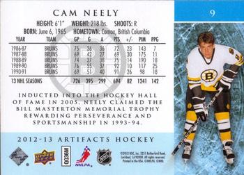 2012-13 Upper Deck Artifacts #9 Cam Neely Back