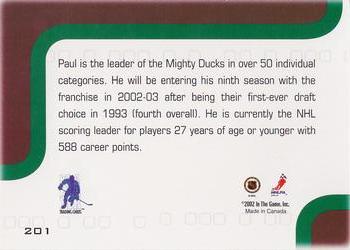 2002-03 Be a Player Memorabilia - Toronto Fall Expo 2003 #201 Paul Kariya Back