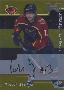 2002-03 Be a Player Signature Series - Autograph Buybacks 2001-02 Gold #002 Patrik Stefan Front