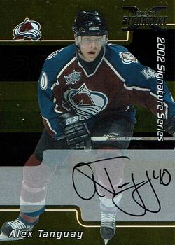 2002-03 Be a Player Signature Series - Autograph Buybacks 2001-02 Gold #103 Alex Tanguay Front