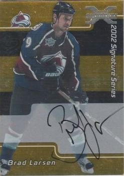 2002-03 Be a Player Signature Series - Autograph Buybacks 2001-02 Gold #210 Brad Larsen Front