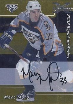 2002-03 Be a Player Signature Series - Autograph Buybacks 2001-02 Gold #215 Marc Moro Front