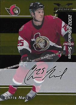 2002-03 Be a Player Signature Series - Autograph Buybacks 2001-02 Gold #219 Chris Neil Front