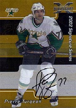 2002-03 Be a Player Signature Series - Autograph Buybacks 2001-02 Gold #LPT Pierre Turgeon Front
