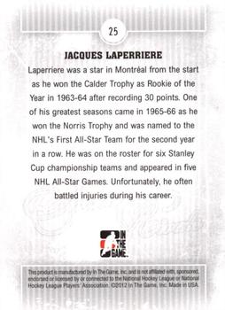 2012-13 In The Game Forever Rivals #25 Jacques Laperriere Back