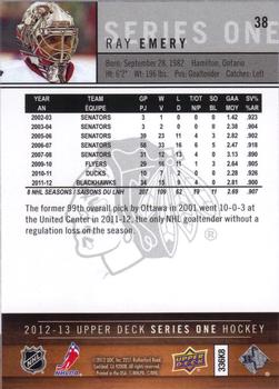 Ray Emery Signed 2012-13 Upper Deck Card #38 Chicago Blackhawks