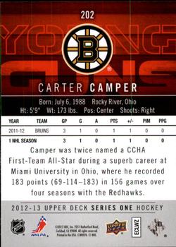2012-13 Upper Deck #202 Carter Camper Back