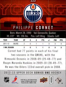 2012-13 Upper Deck #223 Philippe Cornet Back