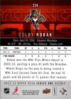 2012-13 Upper Deck #224 Colby Robak Back