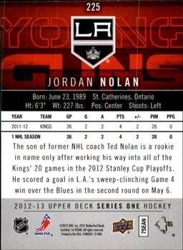 2012-13 Upper Deck #225 Jordan Nolan Back