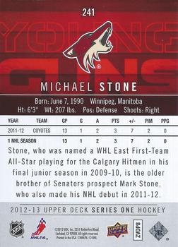 2012-13 Upper Deck #241 Michael Stone Back