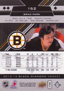 2012-13 Upper Deck Black Diamond #152 Brad Park Back