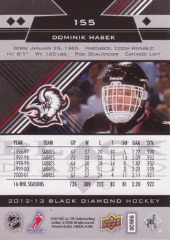 2012-13 Upper Deck Black Diamond #155 Dominik Hasek Back