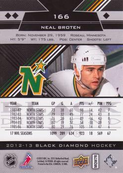 2012-13 Upper Deck Black Diamond #166 Neal Broten Back